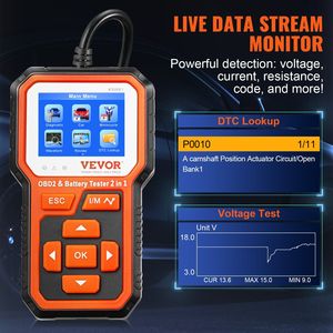 Aggiornamento 2 IN1 OBD2 Scanner strumento diagnostico protocollo OBDII Tester batteria lettore di codici auto per 1996 tutte le auto 6V/12V batteria - Product Image 6
