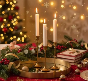 เชิงเทียนโลหะโทนสีอุ่นเข้ากับสไตล์การตกแต่งแบบเรียบง่าย ทันสมัย โบฮีเมียน และคลาสสิกได้อย่างลงตัว - Product Image 2