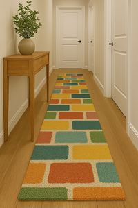 luxury <b>carpet</b> rectangular shaped multicolor brick design unique pattern eco friendly for home decor - Product Image 1