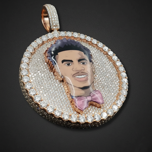 CONCEPTION Bijoux Hip Hop Bling, Pendentif Lettre Personnalisé en Moissanite VVS, Collier Prénom Unisexe, Chaîne Plaqué Or et Argent - Product Image 3