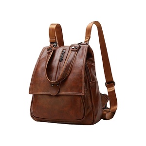 กระเป๋าเป้สะพายหลังใช้ได้ทั้งชายและหญิงที่ดีที่สุดสำหรับนักเดินทางเพื่อการผจญภัยกระเป๋าเป้สะพายหลังอเนกประสงค์ทำจากหนังโลโก้ที่กำหนดเองได้พร้อมซิปปิดแฟชั่นลายลูกอมสไตล์ FBA-ของขวัญ - Product Image 1