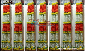 Vòng Hoa Quả Cầu Len Đầy Màu Sắc Có Chuông Vòng Hoa Nhiều Màu Sáng Màu Trơn Vòng Hoa Quả Cầu Trang Trí Thủ Công Mới - Product Image 3