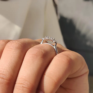 Best Quality Vintage Elegant Fashion Moissanite 925 <b>Silver</b> Rhodium Plated Prong Setting Women's Luxury Jewelry Wedding Party - Product Image 2