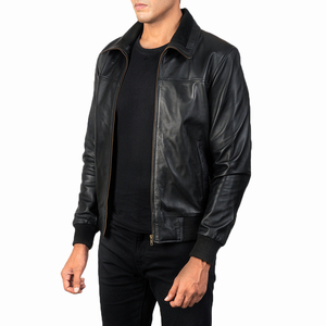 High Quality Men's <b>Slim</b> <b>Fit</b> Leather <b>Jacket</b> Latest Design Winter Casual Wear New Arrival <b>jacket</b> for men - Product Image 5