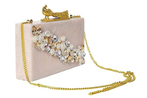 Pochette Chic Vintage en Bois et Résine pour Filles, Portefeuille Style Dame avec Chaînes Décoratives Élégantes, Fait Main par MULTI CRAFT - Product Image 3