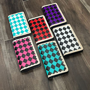 กระเป๋าสตางค์หนังแท้ลายตารางหมากรุก คุณภาพพรีเมียมสุดหรู รุ่นใหม่ล่าสุด ป้องกัน RFID สำหรับทุกเพศ สไตล์แฟชั่นตะวันตก พร้อมช่องใส่บัตรและคลัทช์ - Product Image 5