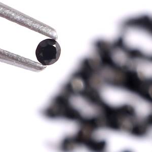 Espinela Negra Natural Facetada Redonda de 1.5mm, Gema Suelta de Alta Calidad para Joyería, Venta al por Mayor de Piedras Sueltas Facetadas Redondas - Product Image 3