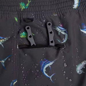 Custom Summer Quick Dry <b>Men's</b> Swim <b>Trunks</b> Fish Print Beach Board Shorts Elastic Waist Waterproof Surfing Shorts <b>Men</b> Shorts - Product Image 4