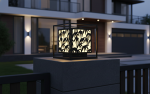 Lampe de poteau LED classique en forme de rouleau Vietnam CM Decor pour extérieur, hôtel, villa, jardin, noire, E27, IP65, en métal, AC 220V (±10%) - Product Image 6