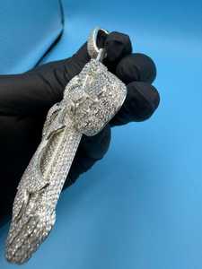 Colgante de cruz de moissanita, plata de ley 925, cruz de Jesús, colgante religioso cristiano para mujeres y hombres, regalos de Bapistam - Product Image 3