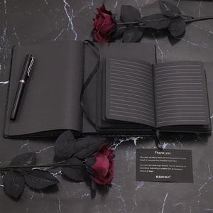 Libreta <span class=keywords><strong>Minimalista</strong></span> de Tapa Dura en Papel Negro Tamaño A5, Regalos con Diseño Personalizado, <span class=keywords><strong>Agenda</strong></span> Ejecutiva - Product Image 3