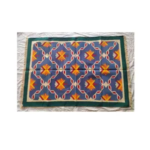 Вышитый лучший ручной работы двусторонний тряпичный коврик ручной работы, коллекция лучшего качества на традиционном ткацком станке