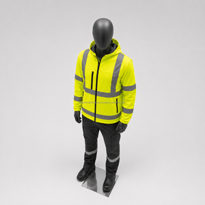 Chaqueta de Seguridad de Alta Visibilidad para Hombre, Impermeable, Reflectante, con Logotipo Impreso, para Trabajo en Invierno - Product Image 3