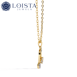 Collier pendentif en diamant synthétique cultivé en laboratoire pour femme, coupe radiante rectangulaire, plaqué platine or blanc - Product Image 2