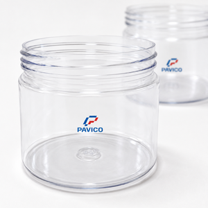 Pot cosmétique en plastique transparent de 350 ml à large ouverture pour beurre corporel, crème, gommage – Fabricant au Vietnam - Product Image 3