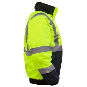 <b>High</b> <b>Visibility</b> Waterproof <b>Softshell</b> Safety <b>Jacket</b> Hooded Winter Workwear Style Safety <b>Jacket</b> - Product Image 4