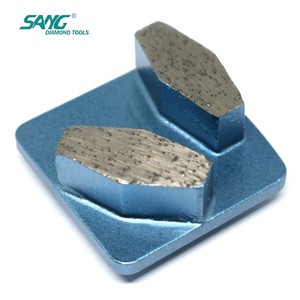 SANG Redi Lock Double Hexagon Segments Diamond Grinding Shoes pour meuleuses à béton Husqvarnaa pour béton dur/moyen/fragile - Product Image 2