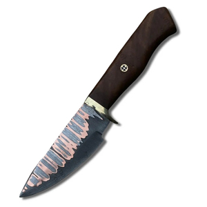 Couteau de chef Burraq en acier Damas fait main, étui en cuir premium, manche en bois, lame de 7 pouces, épaisseur de 3,0 mm, compatible lave-vaisselle - Product Image 1