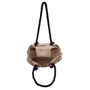 High Quality <b>Canvas</b> <b>Tote</b> Bag With Printing Zipper Closure Black Rope Handles All Seasons Shopping Bag Available At Bulk Price - Product Image 1