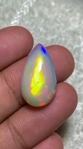 โอปอลเอธิโอเปียทรงลูกแพร์ธรรมชาติ ลายรังผึ้ง ไฟสีน้ำผึ้ง 5 กะรัต พลอยหลวม - Product Image 3