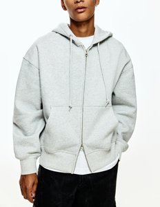 Sudaderas con Capucha para Hombre, de Primera Calidad, al por Mayor, con Cierre Completo, Logotipo Personalizado, Forradas, 100% Algodón, Gruesas, 380 GSM, Talla Grande - Product Image 2