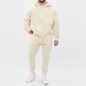 Sweat à capuche personnalisé pour homme, 100 % coton tricoté, épais, uni, coupe oversize, écoresponsable, pour le jogging, épaules tombantes, 3D - Product Image 6