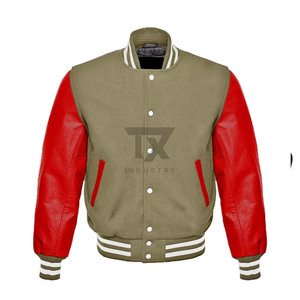 Varsity <b>Jacket</b> Men Black Wool <b>Leather</b> Sleeve Letterman <b>Jacket</b> Embroidered Logo Custom Baseball <b>Jacket</b> - Product Image 3