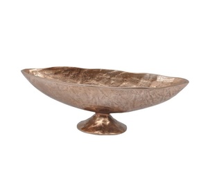 Bol à fruits en aluminium poli doré, décoratif, de luxe, fait main, écologique, centre de table, service – Vente chaude - Product Image 3