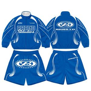 Conjunto Deportivo Unisex de la Marca Studios, Amarillo, Manga Larga con Cierre, Secado Rápido, Poliéster, Pantalones Cortos de Verano, Corte Regular - Product Image 2