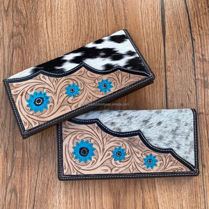 กระเป๋าสตางค์ผู้หญิงแบบพับสองทบทำจากหนังวัวแท้ใหม่กระเป๋าสตางค์หนังแท้มีสไตล์กระเป๋าหนังวัวผู้หญิงหนังวัวส่วนบุคคลใช้งานหลากหลายรูปแบบ - Product Image 3