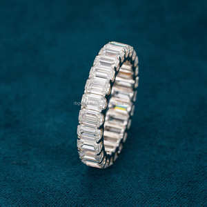 14K Gold Trendy Cross <b>Ring</b> S925 <b>Silver</b> VS1 Lab Grown Moissanite Diamond Iced <b>Men</b> Women Casual/Sporty Style Rose Gold Plated IGI - Product Image 2