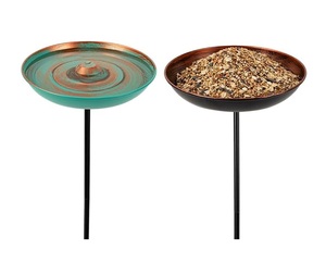 Fabricant fiable de bains d'oiseaux décoratifs en métal avec un design élégant en forme de bol pour patio, jardin et alimentation des oiseaux. - Product Image 1