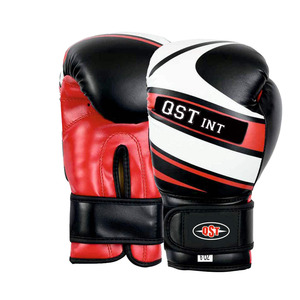 Gants de boxe en cuir synthétique QST INTERNATIONAL 10oz 12oz avec fermeture auto-agrippante, support de poignet rembourré, pour débutants et entraînement quotidien - Product Image 6