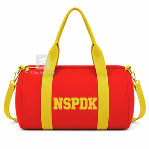 Custom NSPDK Sorority Tote <b>bag</b> Red and gold Embroidered Logo Daily Use Large Capacity Nylon polyester <b>duffel</b> <b>bag</b> - Product Image 1