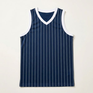 ผู้ผลิตเสื้อบาสเก็ตบอลแบบซับลิเมชั่นตามสั่ง เสื้อตาข่ายระบายอากาศแบบไม่มีแขนพร้อมการพิมพ์สีเต็มรูปแบบ - Product Image 2