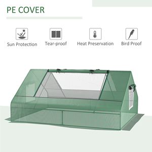 Mini serre avec fenêtres et porte à fermeture éclair, petit abri de jardin pour la plantation, jardinière extérieure, serre chaude pour plantes - Product Image 6