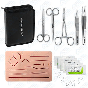 Kit de práctica de sutura, entrenamiento quirúrgico manual certificado CE todo en uno para estudiantes de medicina, incluye almohadillas acolchadas para práctica de sutura - Product Image 1