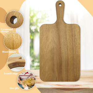 Tabla de Cortar y Picar de Madera Natural REHMAN CRAFT con Asa Integrada, Ecológica, 1.5 cm de Grosor, Apta para Lavavajillas - Product Image 5