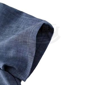 Conjuntos de Camisetas Deportivas Casuales de Verano para Hombre, Tejidas, Transpirables, de Color Sólido, 100% Algodón Velour, Ecológicas, Servicio OEM - Product Image 6