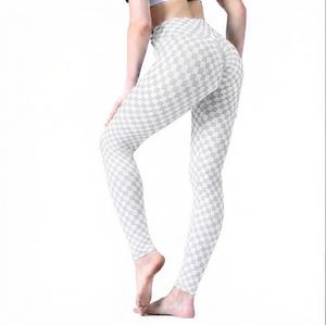 Leggings de sport pour femmes à prix raisonnable, logo et design personnalisés, en Spandex/Nylon respirant, taille haute, meilleur style - Product Image 4