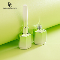 Flacon en verre de 12 ml pour vernis gel UV, avec pinceau, personnalisable avec logo, finition électrolytique verte, emballage de luxe