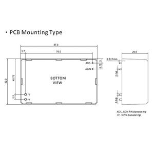 Module d'alimentation AC-DC simple 60W 15VDC/4A FMM060-S15-P à montage sur circuit imprimé, encapsulé, avec protection contre les courts-circuits pour l'industrie - Product Image 2