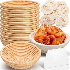 Panier de levage artisanal en rotin naturel pour boulangerie au levain, idéal pour la cuisson du pain français et les artisans du levain - Product Image 3