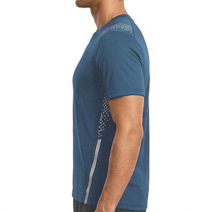 Custom Compression Gym Running Slim Fit Reflective 100% Polyester <b>Men</b> T Shirt <b>Half</b> <b>Sleeve</b> Athletic Wear Training Fitness - Product Image 4