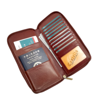 [Penawaran Terbaik] Dompet Kulit Asli Castello Berkualitas Tinggi dengan Proteksi RFID, Tempat Paspor & KTP Unisex, Tempat Kartu Boarding Pass, Dompet Resleting