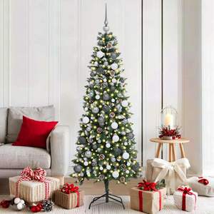 Albero di Natale artificiale verde da 70,87 pollici con 300 LED - Product Image 1