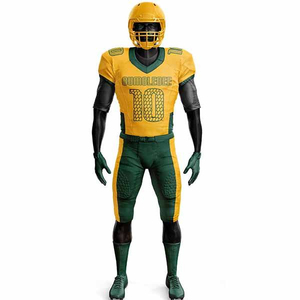 Uniforme de football américain personnalisé en gros, 100% polyester respirant, impression par sublimation de haute qualité, unisexe - Product Image 4