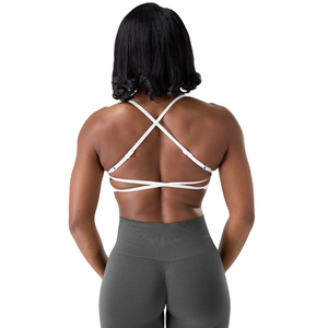 Sujetador deportivo sin costuras con tirantes para mujer, top de yoga, gimnasio, fitness, entrenamiento, soporte elástico, cintura alta, ropa deportiva. - Product Image 4