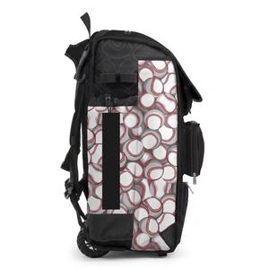 Mochila de Béisbol Marginal Sports con Diseño de Pelota y Bolsillos Laterales para Calzado, Mochila Personalizada por Sublimación para Equipos de Béisbol con Logotipo del Club - Product Image 5