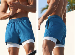 Shorts décontractés pour hommes en gros à bas prix, colorés, pour l'été, la plage, 100 % coton, respirants, séchage rapide, avec cordon de serrage - Product Image 4